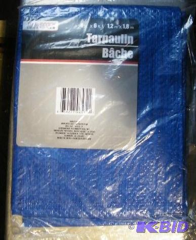 lot 79 image: Blue Tarp by Tool Bench Hardware - Plastic we...