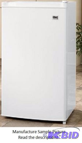 lot 85 image: Chef Tested White Refrigerator - 2.7 cubic fo...