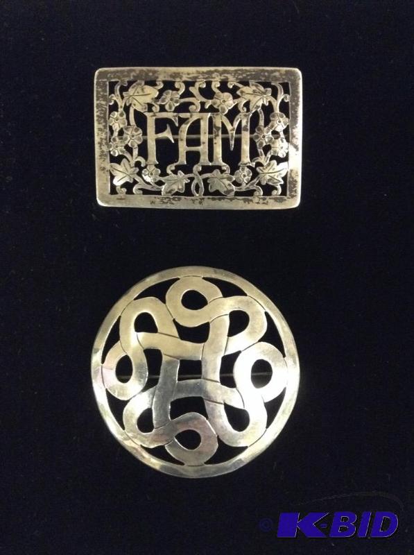 Two Sterling Silver Pins