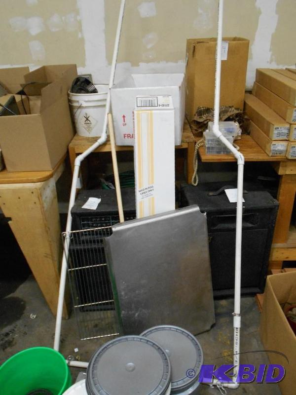 lot 65 image: Sign Holder, Stainless Table Top and Lights