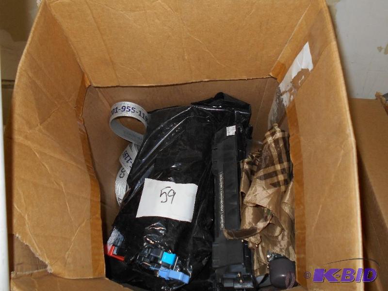 lot 71 image: Box of Printer Toner and Strapping