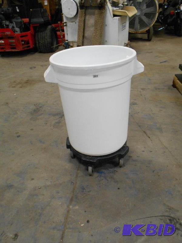 30 Gallon Bucket. Food Safe. Includes Dolly.