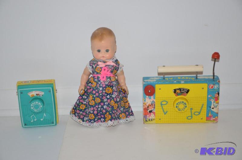 lot 102 image: Vintage toys - Fisher Price Pocket Radio, Fis...