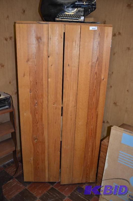 lot 132 image: Vintage upright wardrobe 24x34 x72...