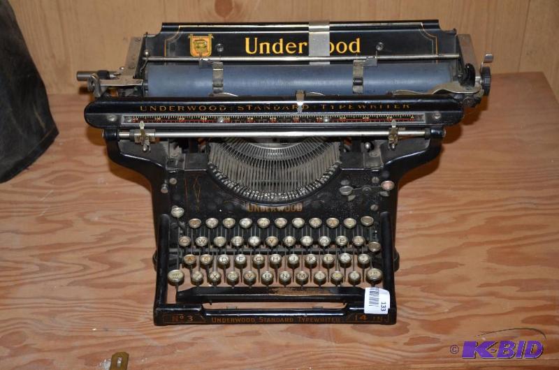 lot 133 image: Underwood #3 Typewriter with cover- these are...