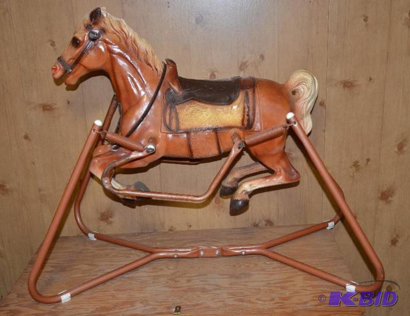 lot 134 image: Wonder Horse spring rocking horse 44x22x38...