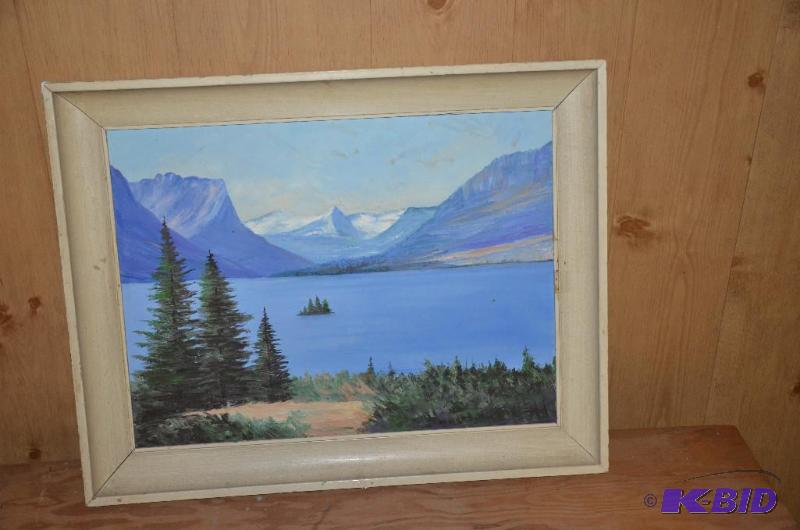 lot 139 image: Awesome vintage or antique oil painting 29x23...