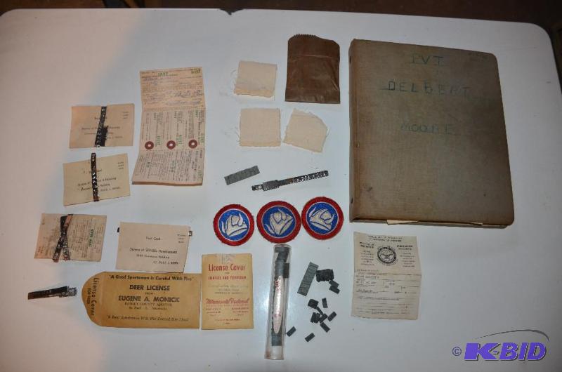 lot 150 image: Vintage Deer & bear hunting lisc - milita...
