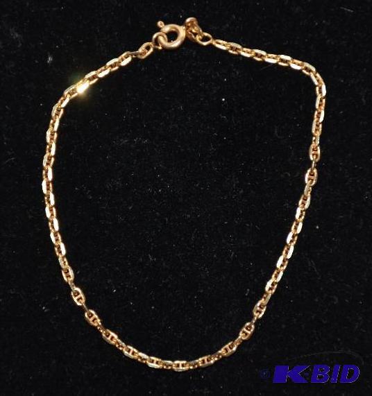 lot 187 image: 14k gold bracelet made in Italy...