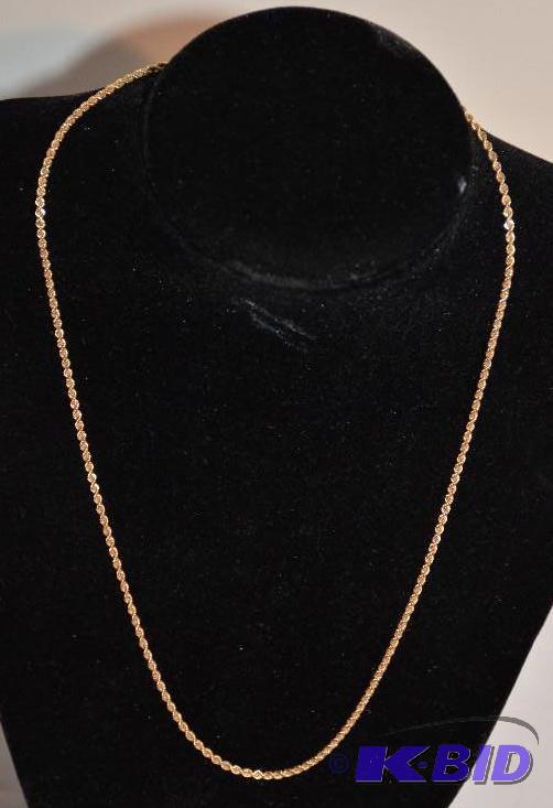 lot 2A image: 14k gold necklace...