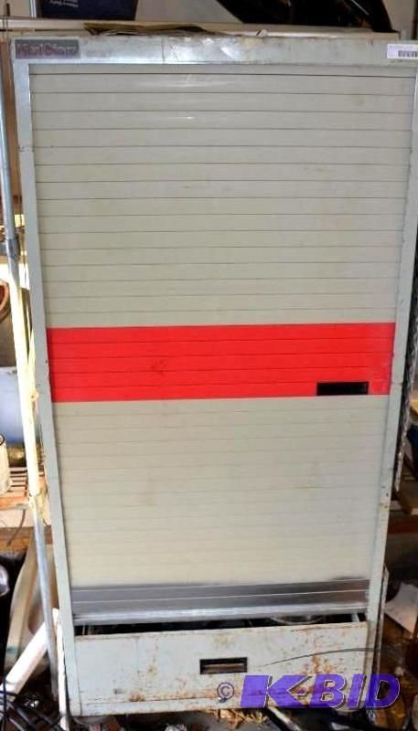 lot 31 image: Karl Storz roll top metal shelfcabinet 50x24...
