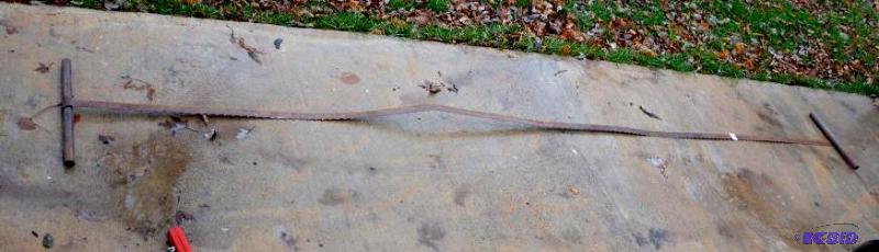 lot 32 image: Vintage two man saw 10 feet long...