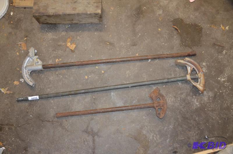 lot 54 image: 3 pipe benders one steel tubes bender, one st...