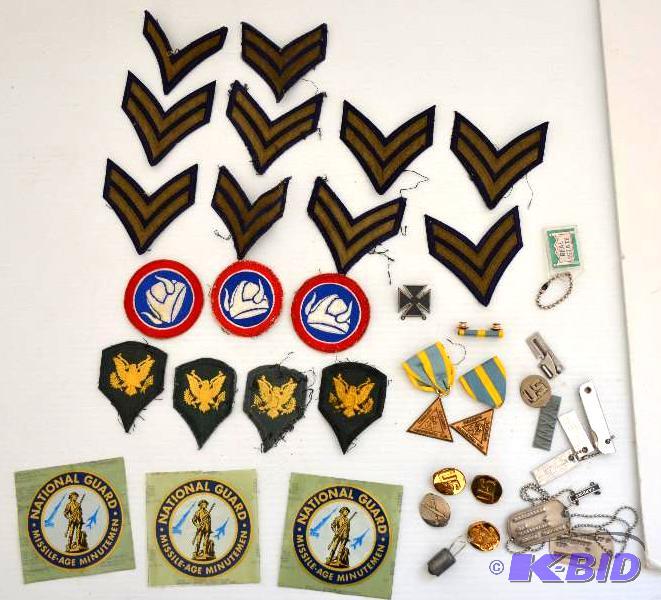 lot 80 image: Military patches & pins 1950-1960s era...