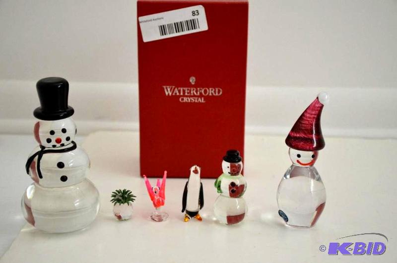 lot 83 image: Waterford & Larson Crystal Christmas deco...