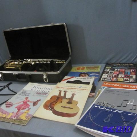 lot 142 image: Alto Saxophone, Stand, Music
