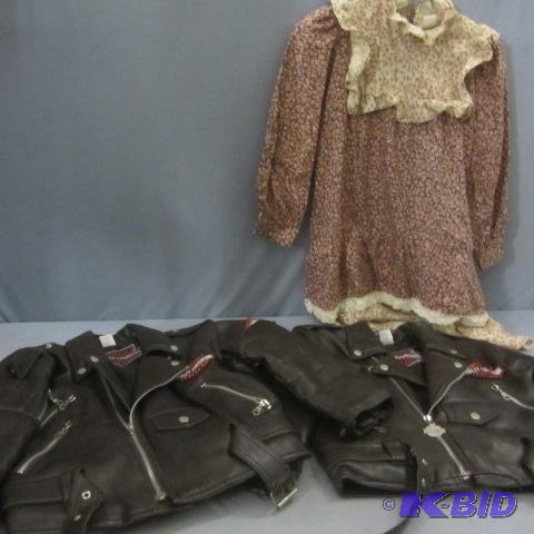 lot 159 image: Kids Leather Harley Jackets