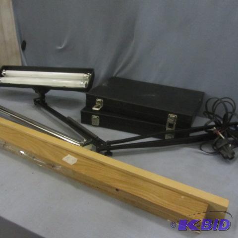 lot 167 image: Lamp, Shelf, Cases