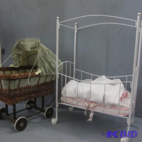 lot 30 image: Doll Crib, Carriage