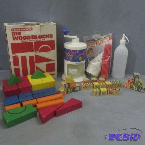 lot 56 image: Tootsie Toy Blocks, SnoCone Machine