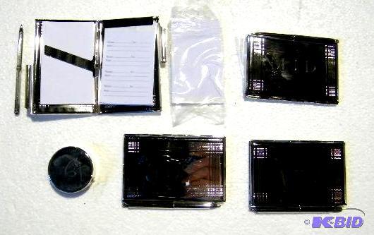 Lot of 4 Personalized Note Cases - Silver-pla...