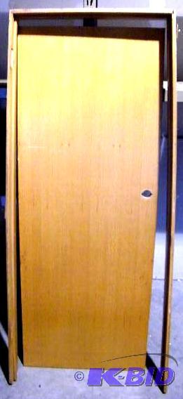 Oak Flush Mount Interior Door with Frame and ...