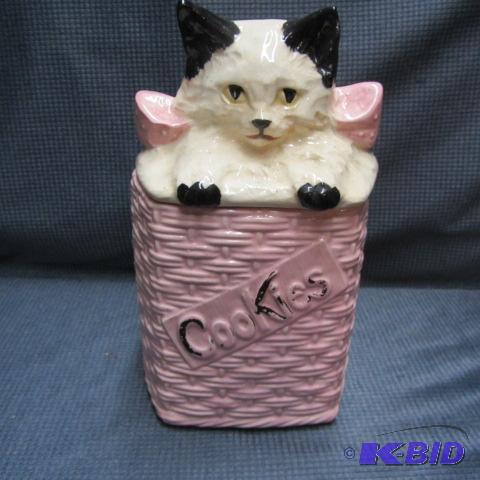 Vintage Kitten Cookie Jar