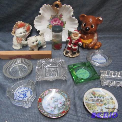 Train Whistle, Honey Pot, Ashtrays