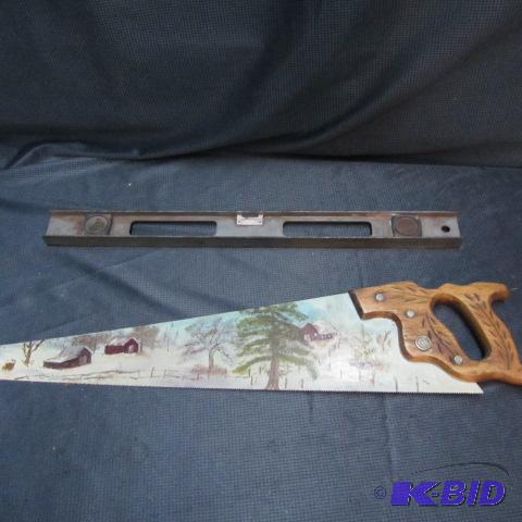 Hand Painted Saw, Level