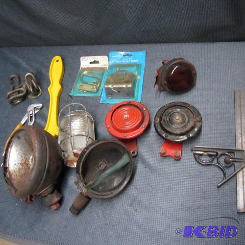 Vintage Tractor Lights, Square, Hardware