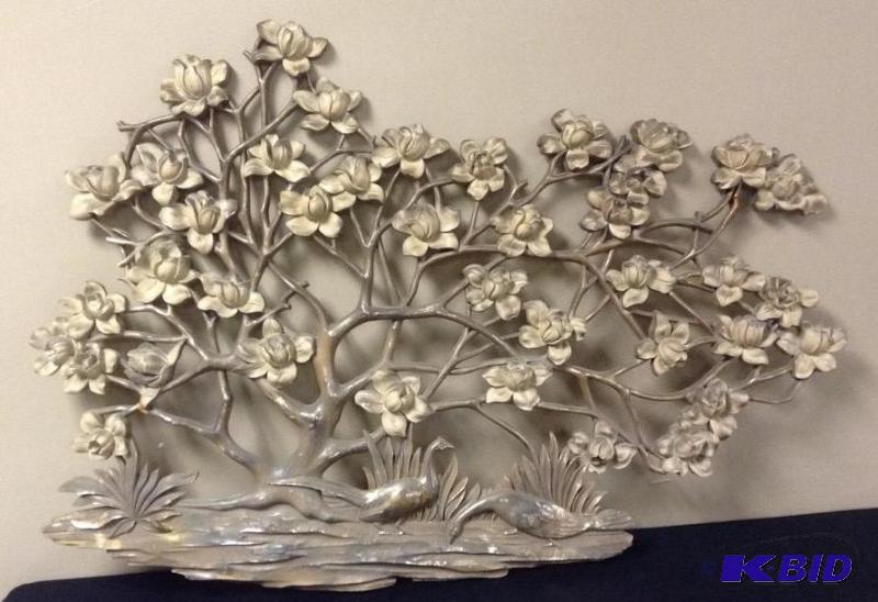lot 12 image: Large Mid Century Chinoiserie Wall Hanging