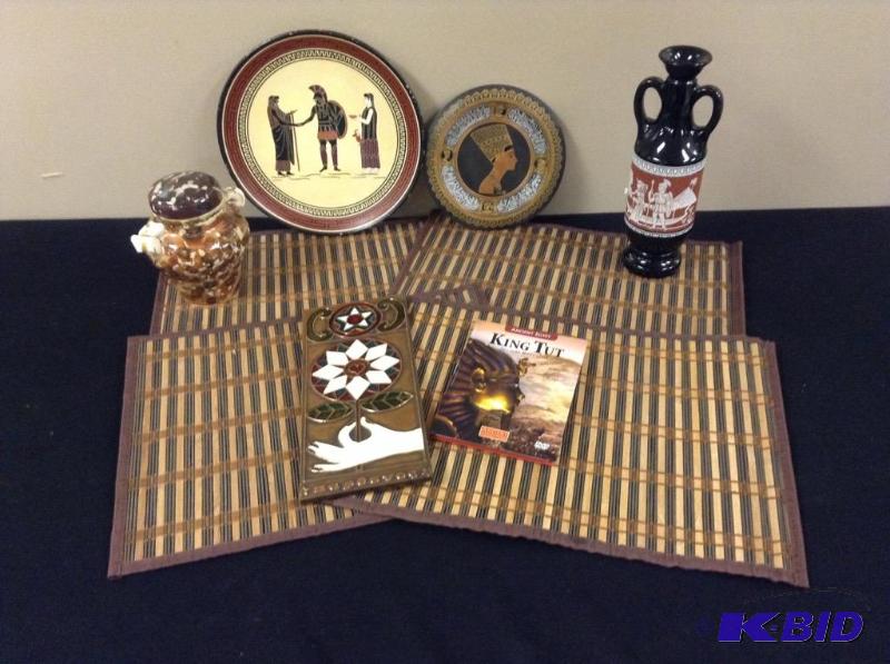 lot 25 image: EgyptianGrecian Revival Themed Decor