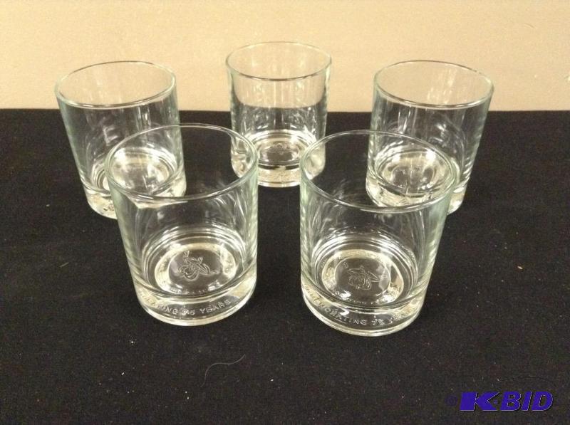 lot 33 image: Crown Royal 75th Anniversary Bar Glasses