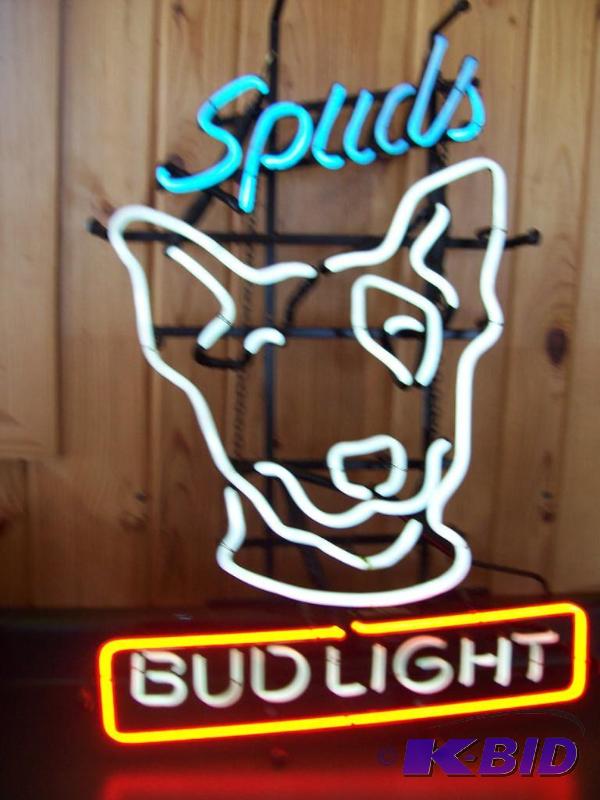 Budwieser Spuds MacKenzie Neon Bar Sign