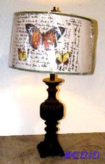 Country Butterfly Table Lamp - Monarch butter...