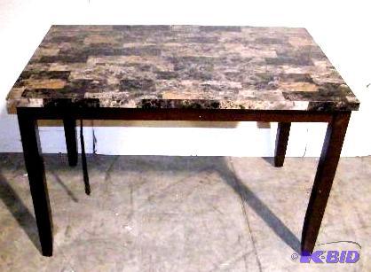 Faux Marble Dining Table - A faux marble top ...