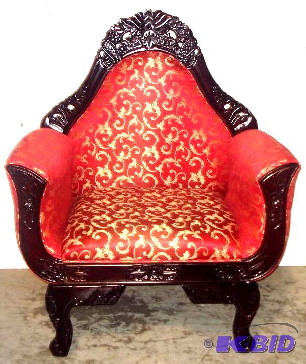 Red Florencia Chair Exclusive - With ornately...