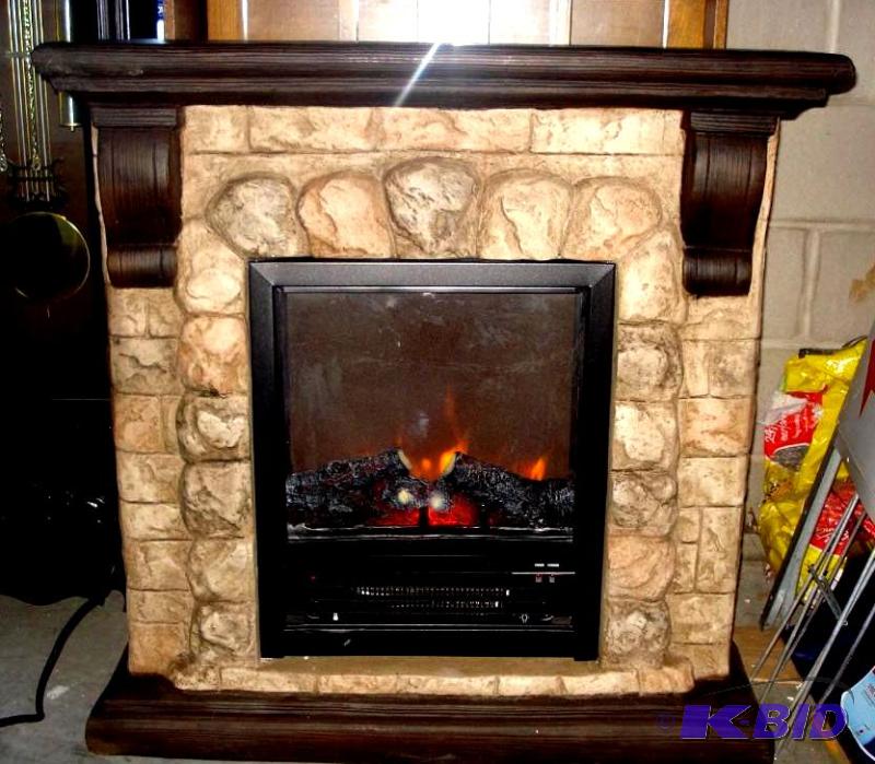 Electric Faux Stone Fireplace - Decorative de...