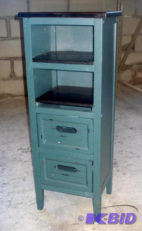 Black and Turquoise Storage Cabinet - Has two...