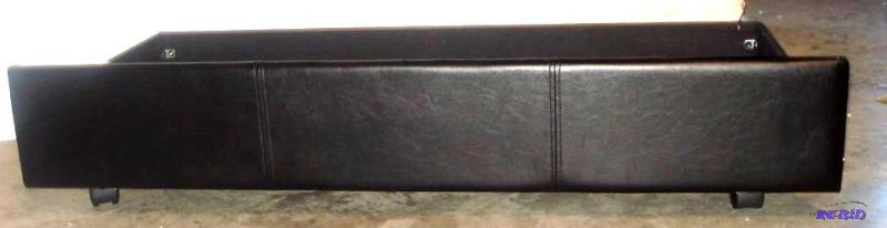 Drawer on Wheels - Black faux leather with to...