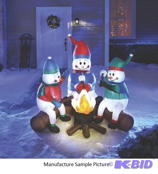 lot 105 image: Snowmen Campfire - Our Snowmen Campfire Infla...
