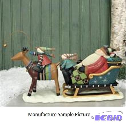 lot 111 image: Willyraye Santa in Sleigh with Reindeer and S...