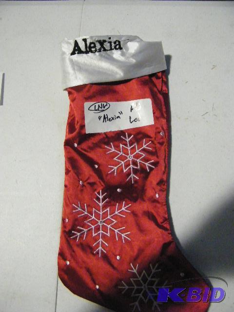 lot 65 image: LED Lighted Stockings - Red and White - Each ...
