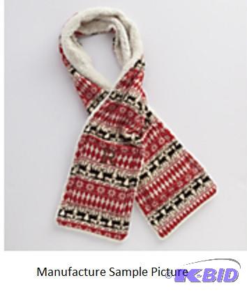 lot 68 image: Sherpa Scarf - Has reindeer print - Very soft...