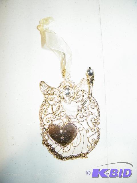 lot 71 image: Angel Ornament - Gold metal - Approximately 6...