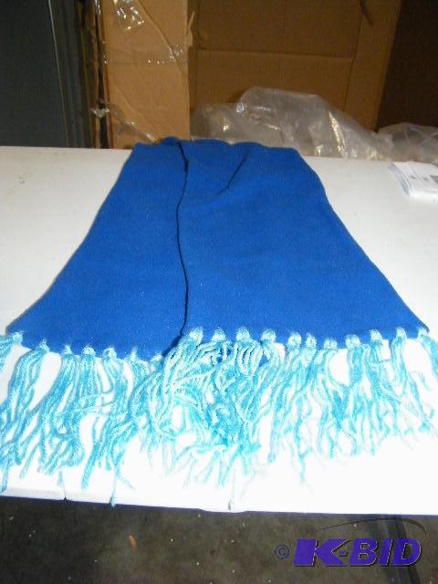 lot 91 image: Childs Two Tone Blue Scarf with Fringe - 100%...