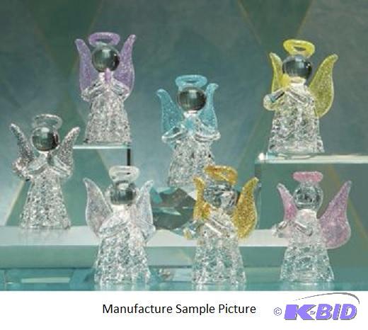 lot 95 image: Set of 7 Glass Angels - All are different col...