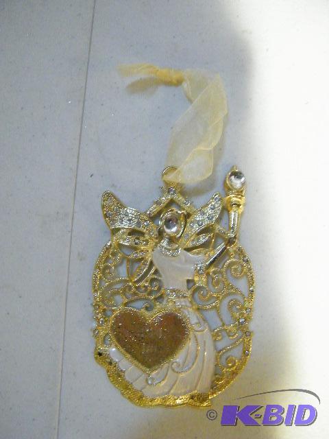 lot 97 image: Angel Ornament - Gold metal - Approximately 6...