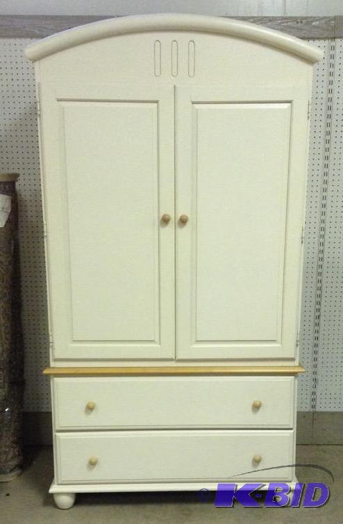 lot 106 image: Contemporary 2-Tone Armoire