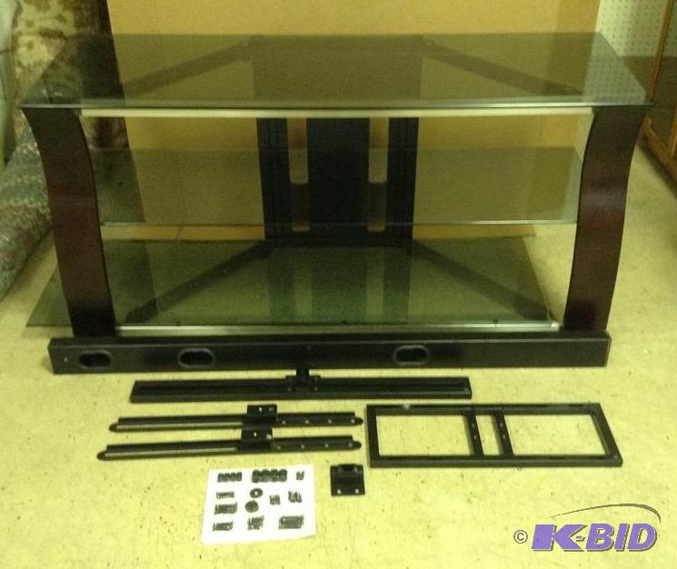 lot 108 image: Contemporary Glass TV Stand